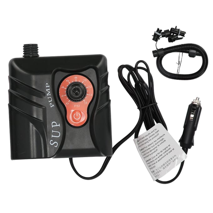 Elektrische Luchtpomp Auto Uit Paddle Rubberboot Kajak Intelligente Opblaaspomp 12V 16PSI black