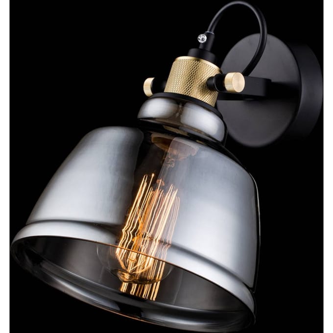 Maytoni Lampenkap uit rookglas - wandlamp Irving