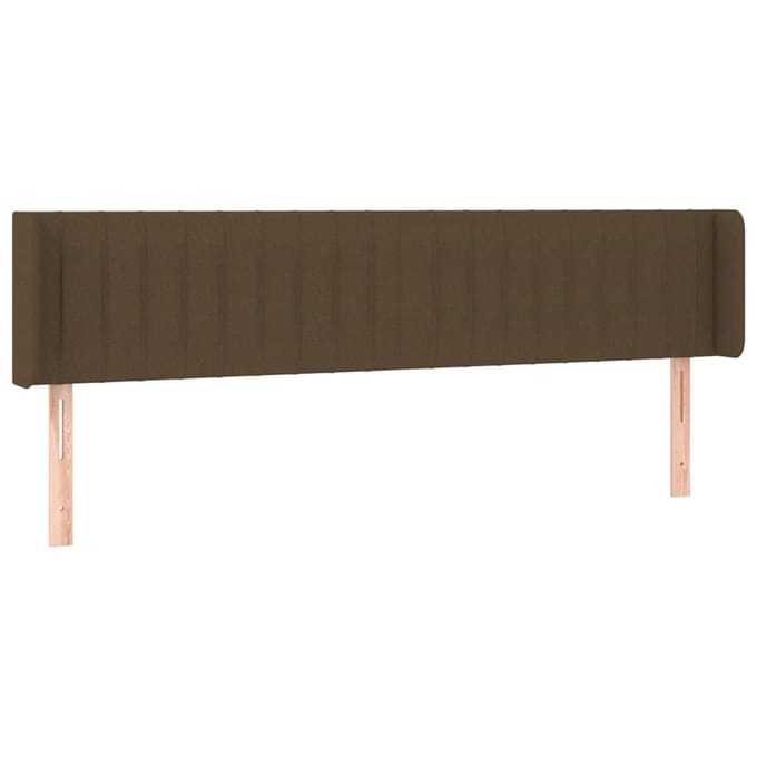 vidaXL - Hoofdbord - LED - 203x16x78/88 - cm - stof - donkerbruin