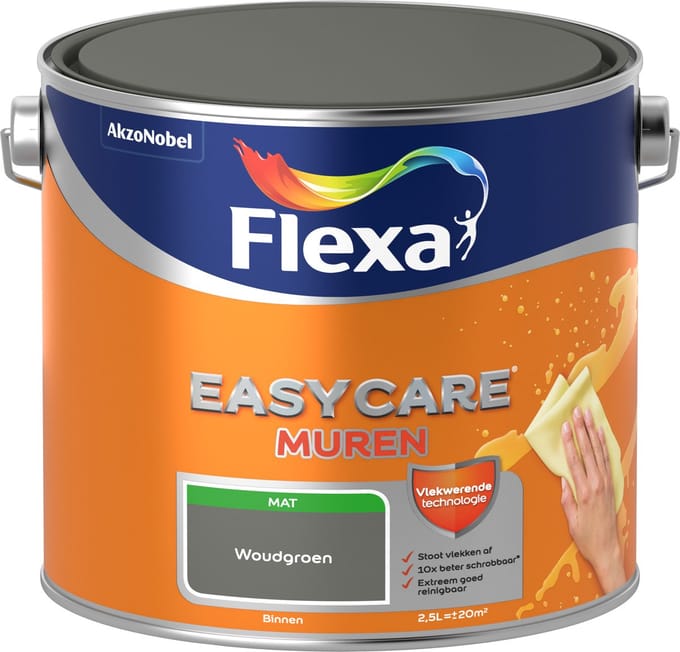 Flexa - Easycare Muren - Woudgroen - 2,5 L