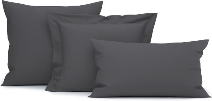 Heckettlane Classic-Anthracite Kussensloop Elementi 60x70 cm, gemaakt van 100% Katoen-Satijn