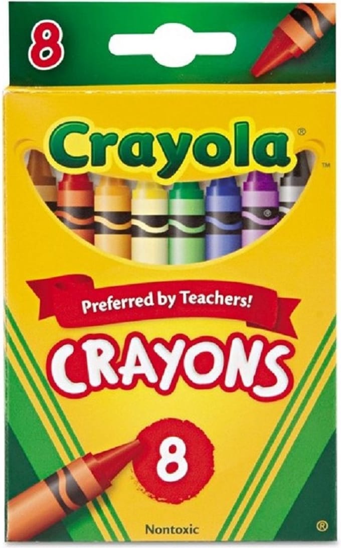 Crayola Waskrijtjes voor kinderen - 8 levendige kleuren, niet-giftig