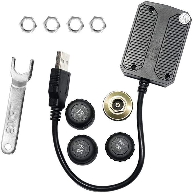 Bandenspanningssensoren - TPMS Systeem - Veilig Rijden - Directe Weergave - USB - Zwart