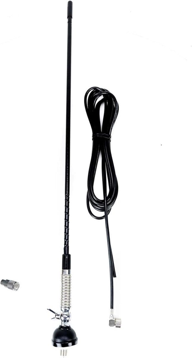 CB Antenne met Vlinderklep, Houder en Kabel voor Breedband Communicatie