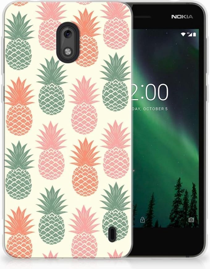 TPU Hoesje voor Nokia 2 Siliconen Case Ananas