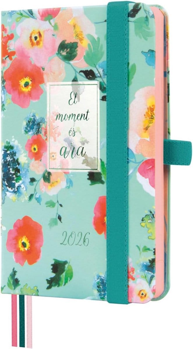 Agenda 2026 - Weekoverzicht Januari - December - Met Elastiek, Inleglint en Penloop - Hardcover - Minimalistisch - Mini Formaat