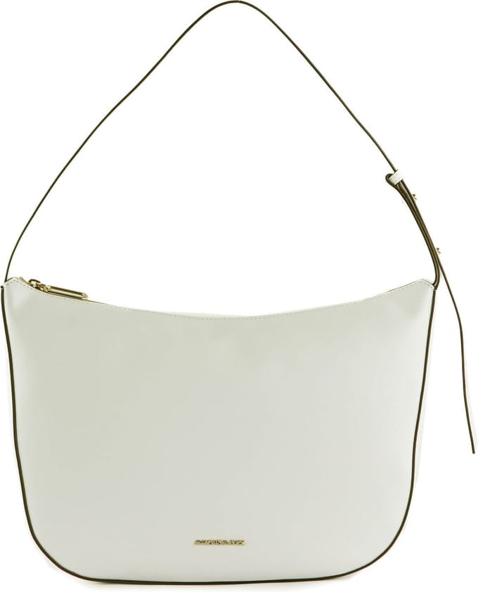 MANDARINA DUCK Leren Schoudertas Luna Hobo Optical White Wit