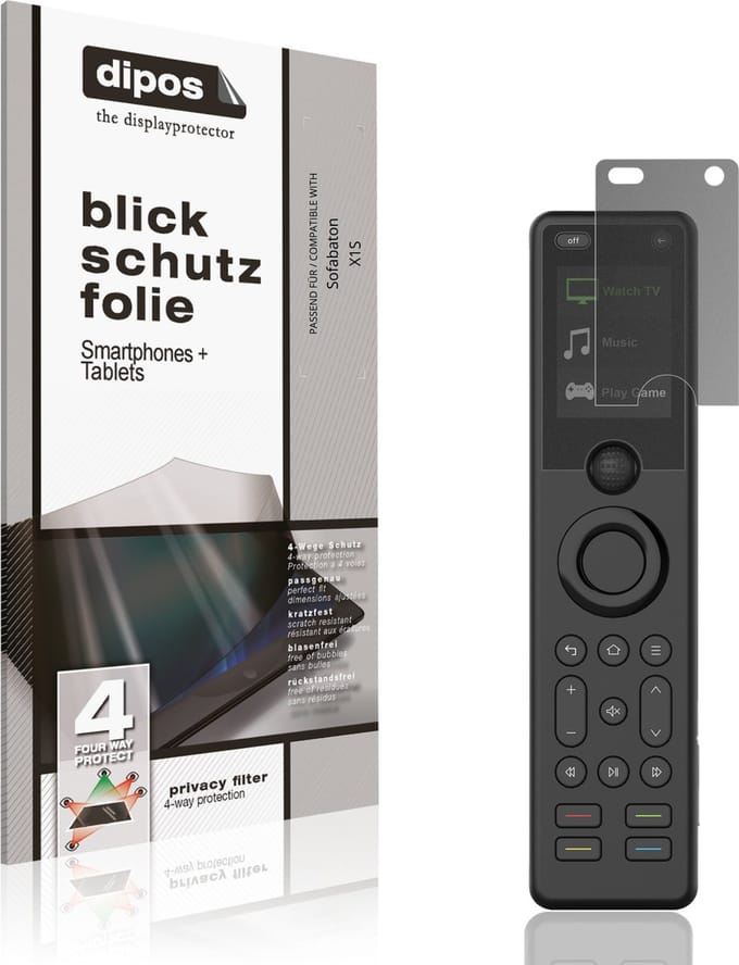 dipos – Matte Privacy Screenprotector geschikt voor Sofabaton X1S | Anti-Spy Beschermfolie