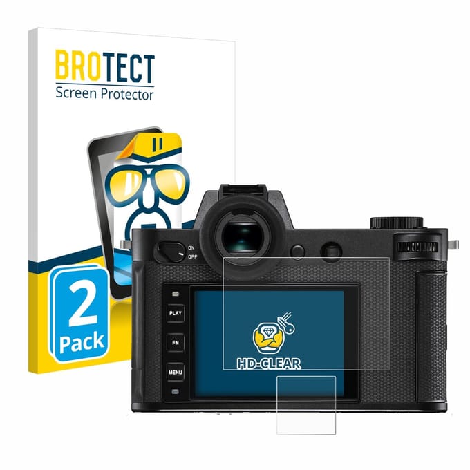 BROTECT - Screenprotector voor Leica SL2-S - Folie Beschermfolie transparant 2 Stuks