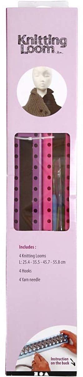 Knitting loom, L: 25-35-45-55 cm, 1 set