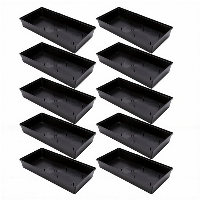 10 stuks bloemschuimschalen voor bloemstukken Rechthoekige houder Plastic moddervestigingsplaten Schalen voor centerpiece black