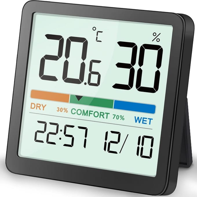 Hygrometer - Weerstation Binnen en Buiten - Weerstations - Luchtvochtigheidsmeter - Sensor