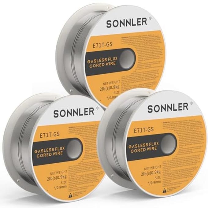 Flux core lasdraad 0.035 - 3 spoelen E71T-GS gasloos voor Mig lassen - Laag spatten