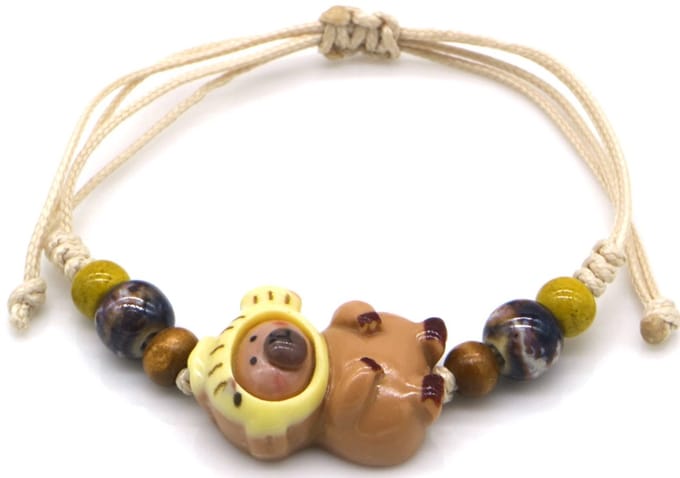 Kinderarmband – Capybara Design – Verstelbaar – Speels & Schattig – 8-21cm