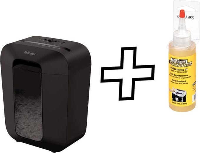 FELLOWES POWERSHRED LX45 PAPIERVERNIETIGER (CROSS CUT) 230V EU + BUS OLIE