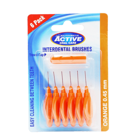 Active Oral Care Interdental Brushes Orange 0,45 mm 6 st