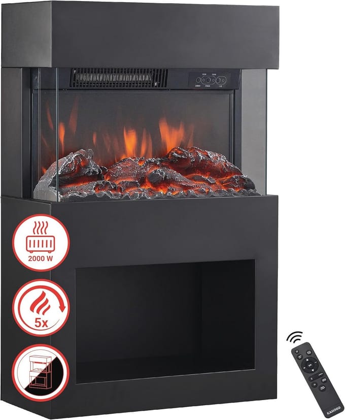 Elektrische Haard met 3D-vlameffect en Verwarming - Ideaal voor Elk Interieur