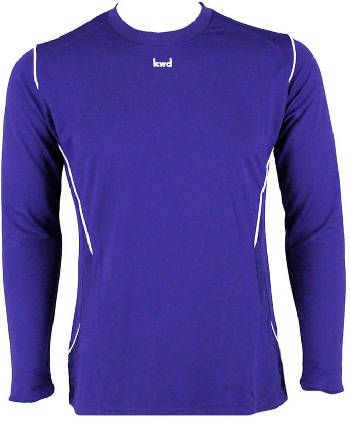 KWD Sportshirt Mundo lm, mt M, paars/wit