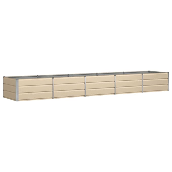 vidaXL - Plantenbak - Ivoor - 400 - x - 80 - x - 45 - cm - Staal