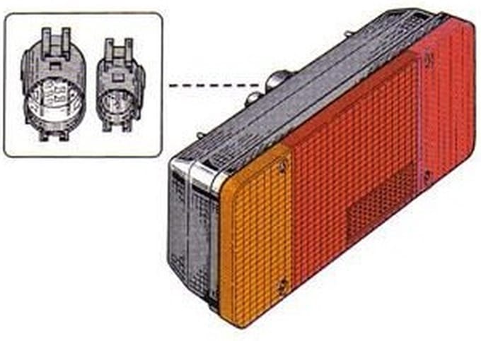 Achterlicht links Citroen Jumper I Open Laadbak/ Chassis (244). Model: 2002-02 - 2023-10-29