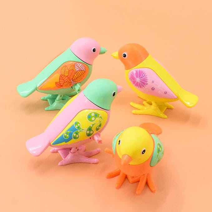 Nieuw Opwindbaar Speelgoed Kinderen Cartoon Opwindbaar Creatief Springend Ekster Vogel Puzzel Klein Dier Baby Cadeau beige