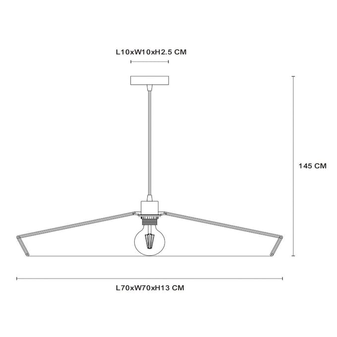 Lucide YUNKAI - Hanglamp - Ø 70 cm - 1xE27 - Naturel - Japandi
