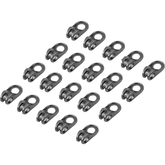 20x Laarshaakjes Vetersluitingen Gespen Met Klinknagels voor ReparatieKamperenWandelenKlimmen (grijs) gray