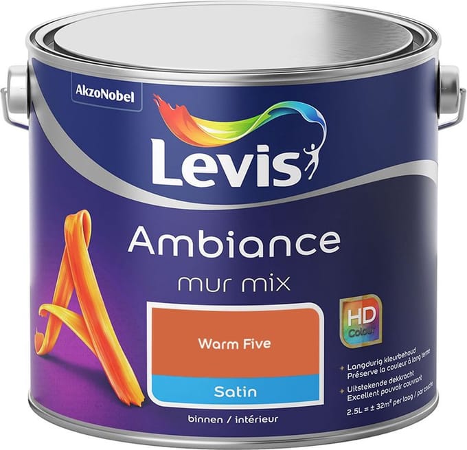 Levis - Ambiance Mur Satin Mix - Warm Five - Mengverf - 2,5 L