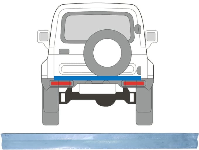 Binnen achterste reparatiepaneel voor Suzuki Samurai 1981-