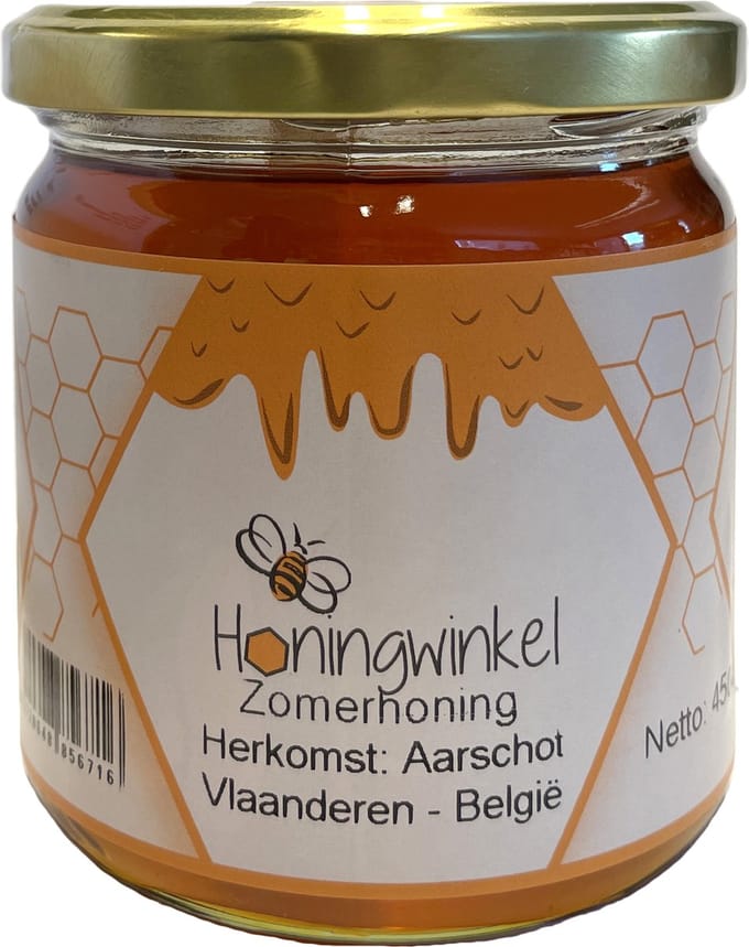 Zomerhoning 450g België Honingwinkel (vloeibaar)