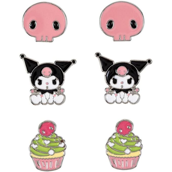 Hello Kitty - Anime Oorstekerset - Kuromi - meerkleurig