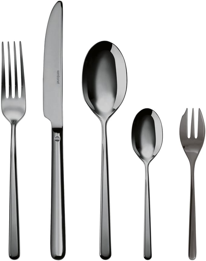 Sambonet Bestekset Linear - Zwart - 30 delig / 6 personen