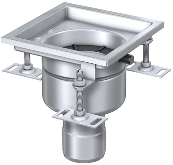 ACO Compactafvoer Variant CR DN70/90 Graden/ 1,6l/s/ V2A/Frame 200x200, 9579.00.10