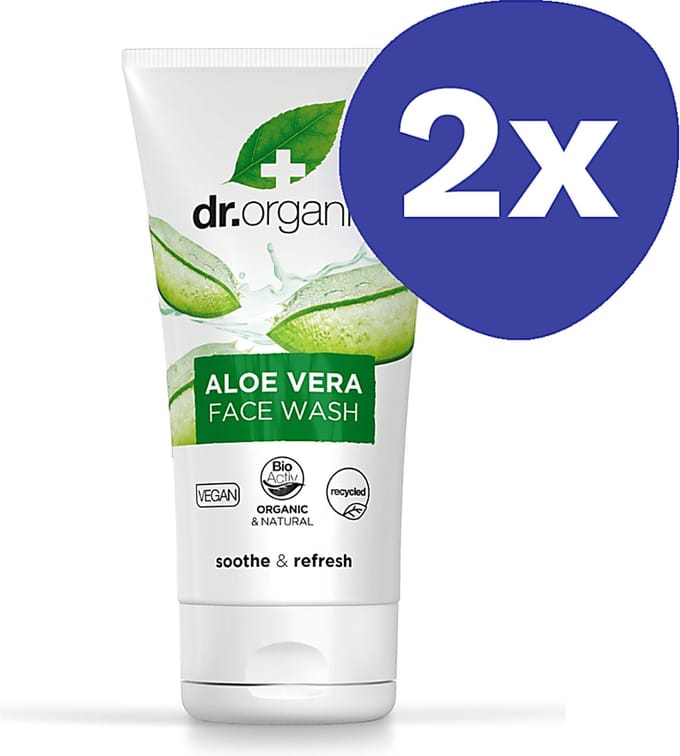 Dr Organic AloÃ« Vera Gezichtsreiniger (2x 150ml)