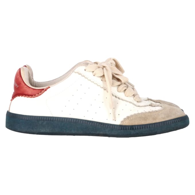 Isabel Marant Bryce Veterschoenen in Witte Leer en Suède