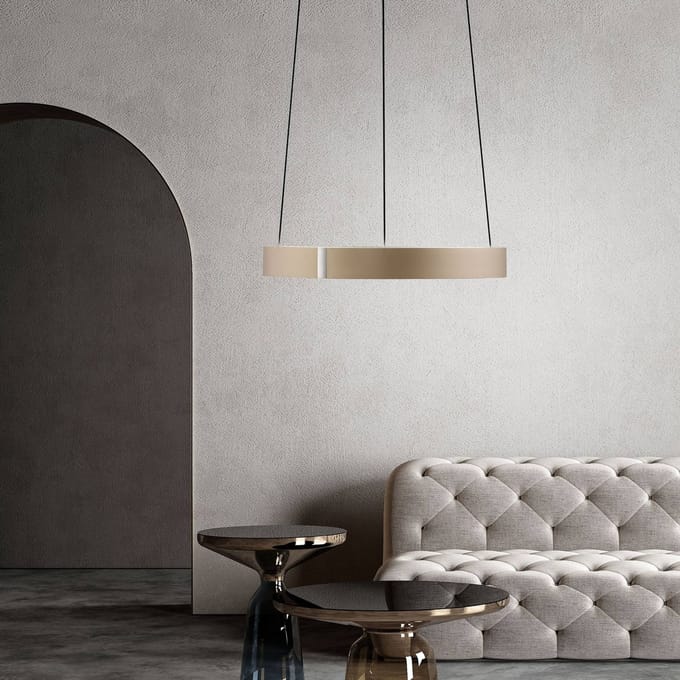 LED hanglamp PURE E-Clipse, brons, Ø 50 cm, CCT