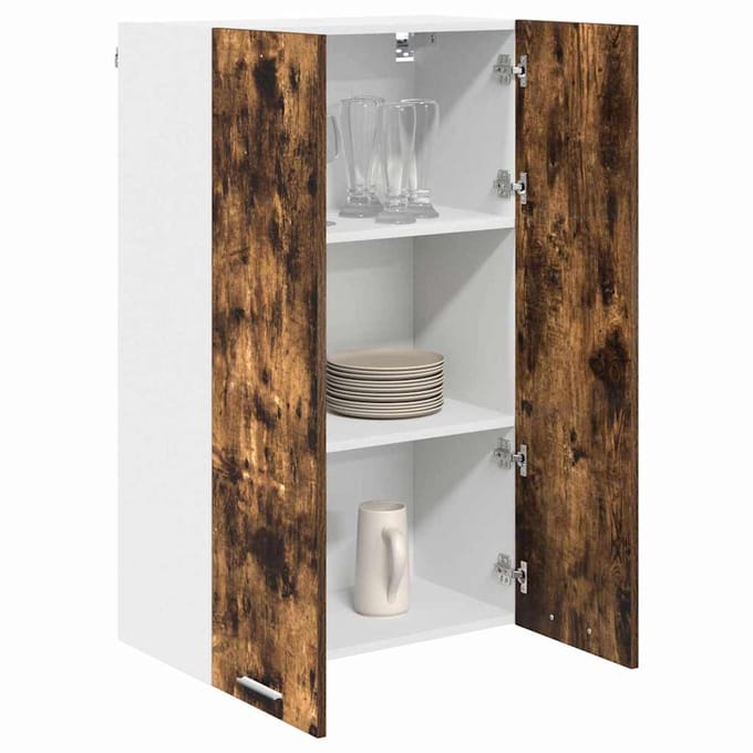 vidaXL - Hangkast - Rook - Eiken - 60 - x - 31 - x - 100 - cm - Bewerkt - hout