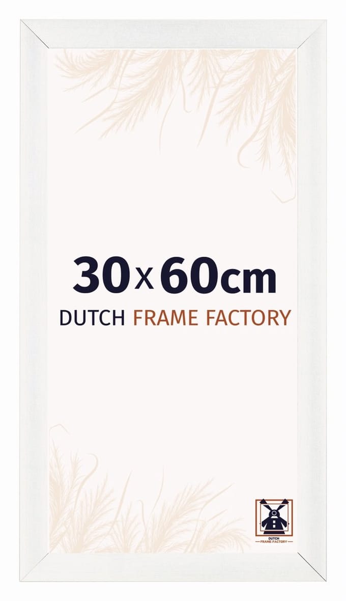 Fotolijst 30x60 cm - MDF - Wit Geveegd - Praag