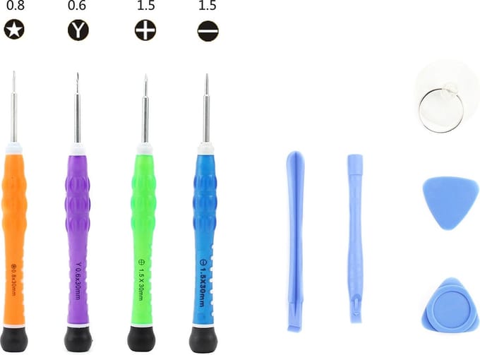 Let op type!! JIAFA JF-612-1 9 in 1 Repair Tool Set for iPhone / Samsung