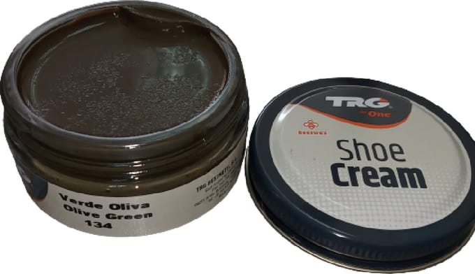 TRG - schoencrème met bijenwas - olijf groen - 50 ml