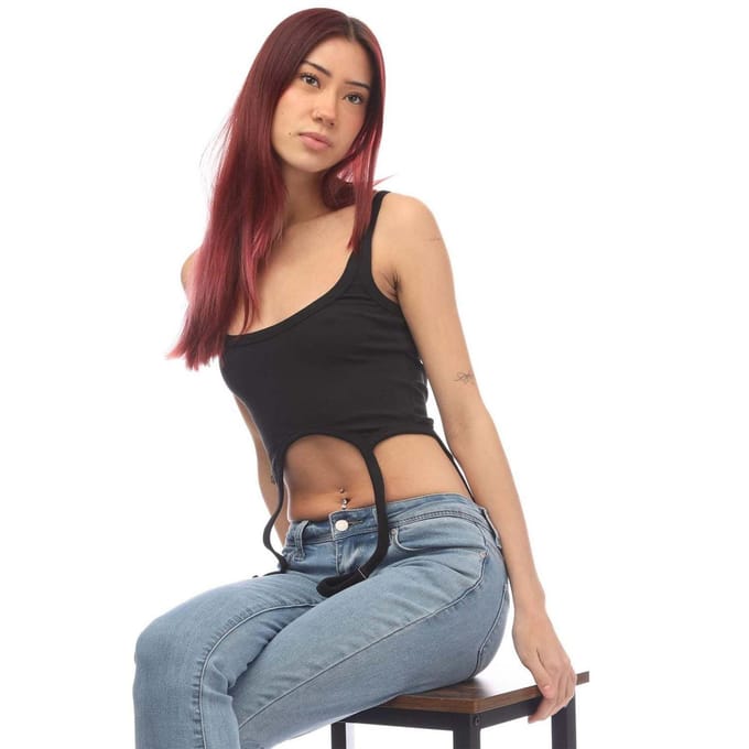 Heron Preston Slanke mouwloze tanktop voor dames (Zwart)
