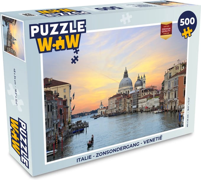 Puzzel Italie - Zonsondergang - Venetië - Legpuzzel - Puzzel 500 stukjes
