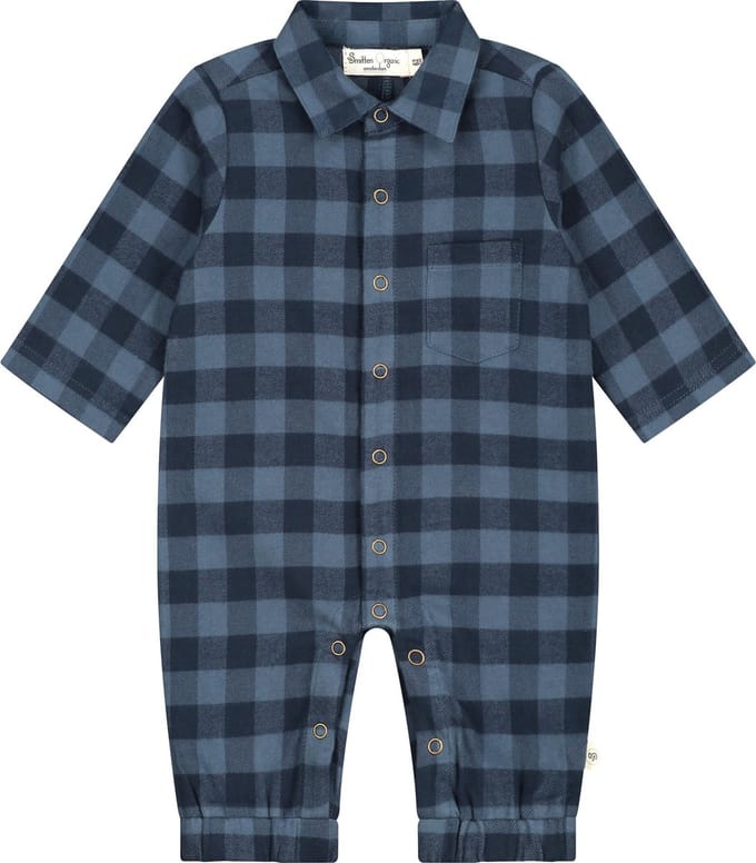 Smitten Organic - Baggy Overall Boxpak-  China Blue - Maat(80)