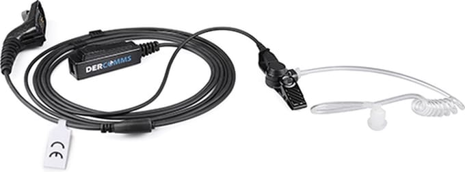 DerComms® Heavy Duty security headset voor Motorola DP4400 DP4600 DP4800 MTP850S APX6000