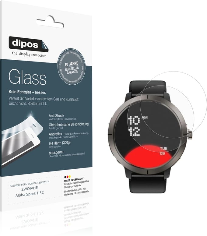 dipos – 2x Matte Pantserfolie geschikt voor ZWOIVHE Alpha Sport 1.32 | 9H Screenprotector