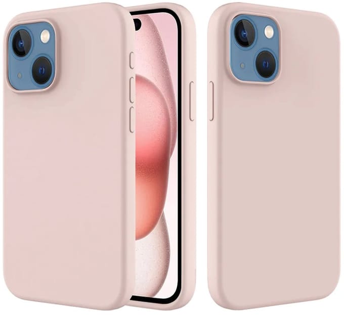 MobyDefend Hoesje - Geschikt voor iPhone 15 - Matte Siliconen Backcover - Roze