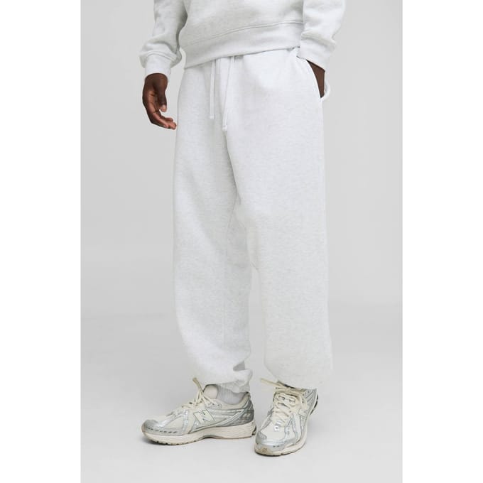 Essential Oversized Jogger | Grey Marl | Size Small