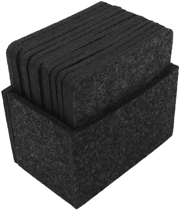 Store_7 - Onderzetters - Vilt - Antislip - Donkergrijs