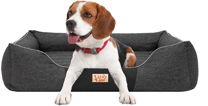 Lizzy & Lola – Hondenbed - Hondenmand - Buddy XL – Graphite - 85 x 65 cm