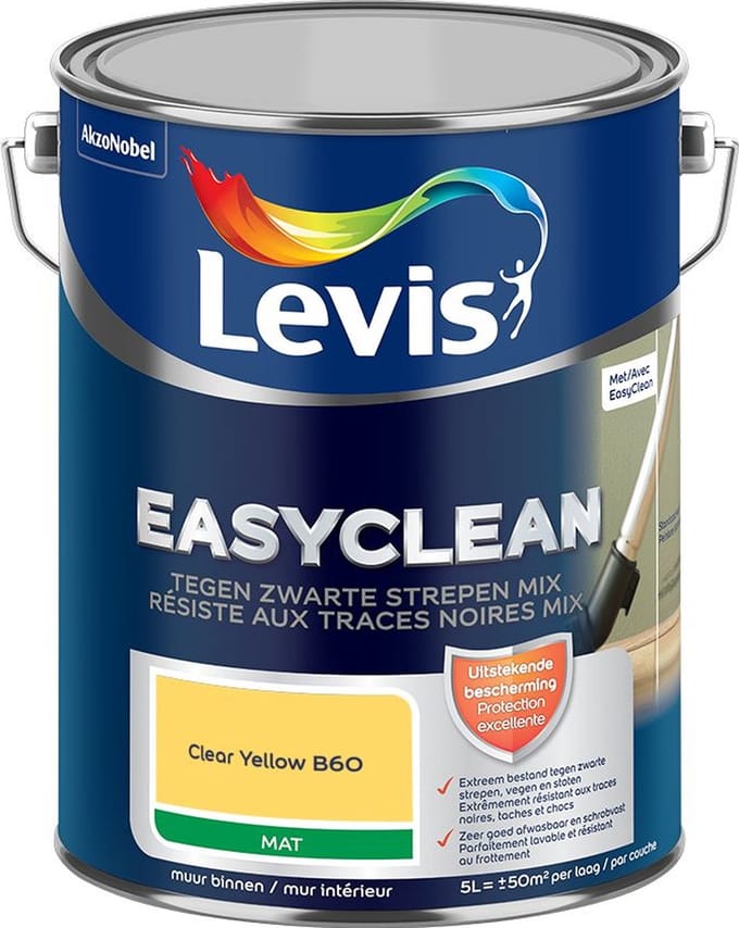 Levis - Easyclean Tegen Zwarte Strepen Mix - Clear Yellow B60 - Mengverf - 5 L